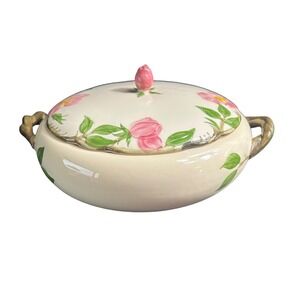 Franciscan Desert Rose Round Tureen with Lid Hand Painted USA Vintage 1963
